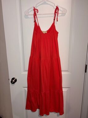 Michael Kors Coral Pink Tied Tie Strap Dress